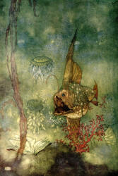 Edmund Dulac - 'Prospero - ''And deeper than did ever plummet sound, I'll drown by book''' from ''The Tempest'' (1908)