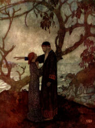 Edmund Dulac - 'Prospero - ''I have done nothing but in care of thee''' from ''The Tempest'' (1908)