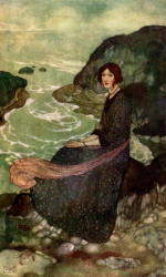 Edmund Dulac - 'Prospero - ''What seest thou else in the dark backward and abysm of time?''' from ''The Tempest'' (1908)