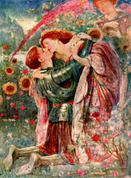 Evelyn Paul's 'Sir Tristram kneeled before la beale Isoude' for ''The Romance of Tristram of Lyones and La beale Isoude''