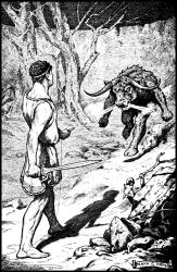 Frank C Pape - 'Theseus goes to slay the Minotaur' from ''Fifty-two Stories of Classic Heroes'' (1910)