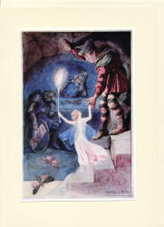 Greeting Card sample showing a Frank C Pape illustration from ''Robin Hood and Other Stories of Yorkshire'' (1915)
