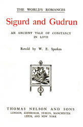 Title Page for ''Sigurd and Gudrun'' (1912), illustrated by Frank C Pape