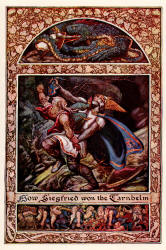 Frank C Pape - 'How Siegfried won the Tarnhelm' from ''Siegfried and Kriemhild'' (1912)