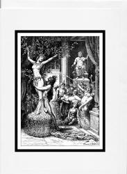 Greeting Card sample showing a Frank C Pape illustration from ''Suetonius' Lives of the Twelve Caesars'' (1930)