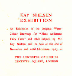 Advertising pamplet included in rare 1923 Edition of ''Fairy Tales by Hans Andersen'', illustrated by Kay Nielsen