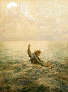 Frank C Pape - 'Christian and Hopeful crossing the Waters of Death