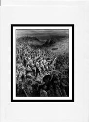 Greeting Card sample showing a Gustave Dore illustration from ''History of the Crusades'' (1880), written by Joseph Francois Michaud