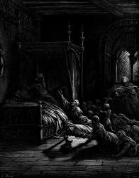 Gustave Dore 'Foulque-Nerra assailed by the Phantoms of his Victims' from ''History of the Crusades'' (1880), written by Joseph Francois Michaud