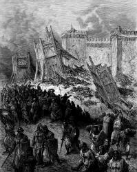 Gustave Dore - 'Second assult of Jerusalem - The Crusaders repulsed' from ''History of the Crusades'' (1880), written by Joseph Francois Michaud