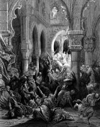 Gustave Dore - 'The Crusaders massacre the inhabitants of Caesarea' from ''History of the Crusades'' (1880), written by Joseph Francois Michaud