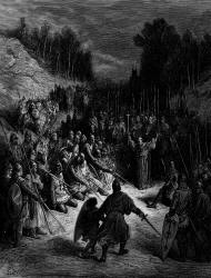 Gustave Dore 'Peter the Hermit preaching the Crusade' from ''History of the Crusades'' (1880), written by Joseph Francois Michaud