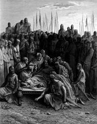 Gustave Dore - 'Death of Baldwin, King of Jerusalem' from ''History of the Crusades'' (1880), written by Joseph Francois Michaud