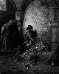 Gustave Dore - 'The Emperor Alexius poisoned and strangled by Mourzoufle' from ''History of the Crusades'' (1880), written by Joseph Francois Michaud