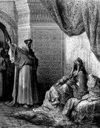 Gustave Dore - 'St Francis of Assise endeavours to convert Sultan Melic-Kamely' from ''History of the Crusades'' (1880), written by Joseph Francois Michaud