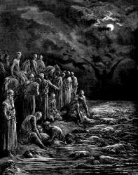 Gustave Dore - 'The Crusaders on the Nile' from ''History of the Crusades'' (1880), written by Joseph Francois Michaud