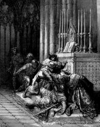 Gustave Dore - 'Assassination of Henry of Germany' from ''History of the Crusades'' (1880), written by Joseph Francois Michaud
