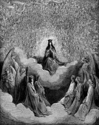 Gustave Dore - Illustration for Canto XXXI, lines 64-66 of 'Paradise' in ''Purgatory and Paradise'' (1889), written by Dante Alighieri