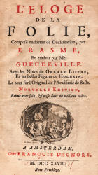 Title Page - 1728 Edition of ''L'Eloge de la Folie''