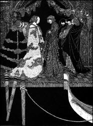Harry Clarke - 'It was the Marchesa Aprhodite - the adoration of all Venice' for 'The Assignation' from ''Tales of Mystery and Imagination'' (1923)