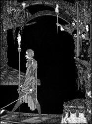 Harry Clarke - 'I had myself no power to move from the upright position I had assumed' for 'The Assignation' from ''Tales of Mystery and Imagination'' (1923)