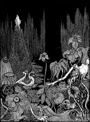 Harry Clarke - 'But there was no voice throughout the vast, illimitable desert' for 'Silence' from ''Tales of Mystery and Imagination'' (1923)
