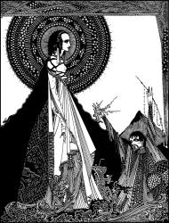 Harry Clarke - 'I would call aloud upon her name' for 'Ligeia' from ''Tales of Mystery and Imagination'' (1923)