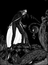 Harry Clarke - 'But, for many minutes, the heart beat on with a muffled sound' for 'The Tell-Tale Heart' from ''Tales of Mystery and Imagination'' (1923)