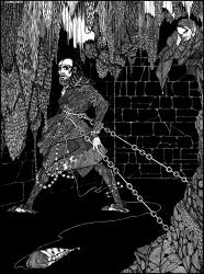 Harry Clarke - '''For the Love of God! Montresor!'' ''Yes,'' I said. ''For the love of God!''' for 'The Cask of Amontillado' from ''Tales of Mystery and Imagination'' (1923)
