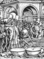 Hans Holbein illustration for ''Der Todten-Tantz'' (''The Dance of Death'') - 'A Cemetary'