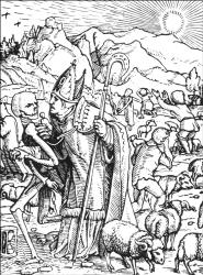 Hans Holbein - 'Der Bischoff' ('The Bishop') from ''Der Todten-Tantz'' (''The Dance of Death'')