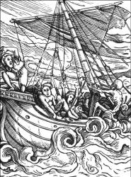 Hans Holbein - 'Der Schiffenden' ('The Seaman in a Storm') from ''Der Todten-Tantz'' (''The Dance of Death'')