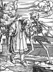 Hans Holbein - 'Der alte-Mann' ('The Old Mann') from ''Der Todten-Tantz'' (''The Dance of Death'')