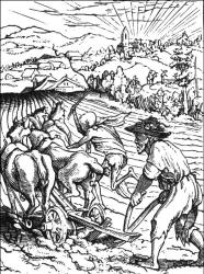Hans Holbein - 'Der Ackersmann' ('The Farmer') from ''Der Todten-Tantz'' (''The Dance of Death'')