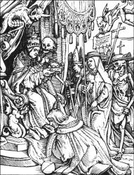 Hans Holbein - 'Der Papst' ('The Pope') from ''Der Todten-Tantz'' (''The Dance of Death'')