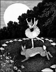 Ida Rentoul Outhwaite - 'He was engaged as a mount for a sweet little Fairy' from ''Bunny and Brownie - The Adventures of George and Wiggle'' (1930)