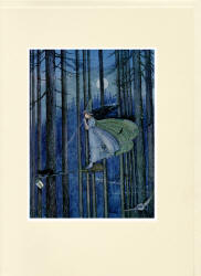 Greeting Card sample showing an image from the illustrations to ''The Enchanted Forest'' (1921), illustrated by Ida Rentoul Outhwaite