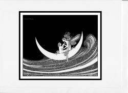 Greeting Card sample showing an image from the illustrations to ''The Enchanted Forest'' (1921), illustrated by Ida Rentoul Outhwaite