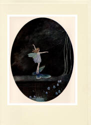 Greeting Card sample showing and image from an illustration to ''Fairyland'' (1926), illustrated by Ida Rentoul Outhwaite