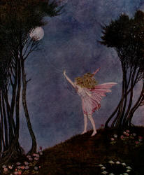 Ida Rentoul Outhwaite - 'Catching the moon on a rope of dewdrops' from ''Fairyland'' (1926)