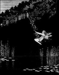 Ida Rentoul Outhwaite - 'Swung to and fro on ropes of flowering convolvulus' from ''Fairyland'' (1926)