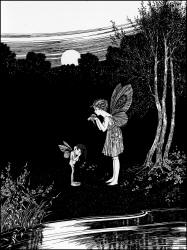 Ida Rentoul Outhwaite - 'Serana kissed the kimp, fluffy body' from ''Fairyland'' (1926)