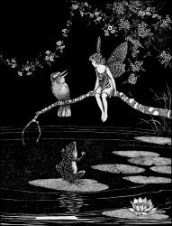 Ida Rentoul Outhwaite - 'Led her to a nasty, stagnant pool' from ''Fairyland'' (1926)