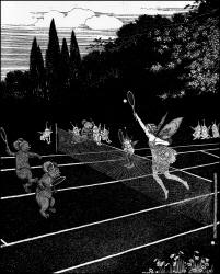 Ida Rentoul Outhwaite - 'A Tennis Tournament' from ''Fairyland'' (1926)
