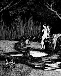 Ida Rentoul Outhwaite - 'The Disputed Bath' from ''Fairyland'' (1926)