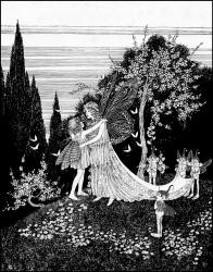 Ida Rentoul Outhwaite - 'Nancy ran right into the arms of the Fairy Queen' from ''The Little Fairy Sister'' (1923)