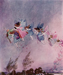 Ida Rentoul Outhwaite - 'The farthest ones looked like great butterfles' from ''The Little Fairy Sister'' (1923)