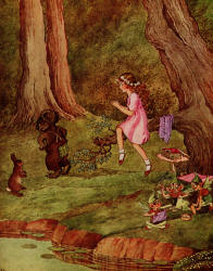 Ida Rentoul Outhwaite - 'He had to have a big tartan patch on them' from ''The Little Green Road to Fairyland'' (1922)