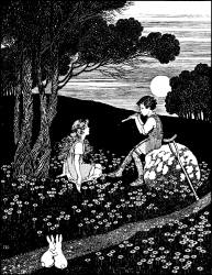 Ida Rentoul Outhwaite - 'Then Jasper played a little wild woodland melody' from ''The Little Green Road to Fairyland'' (1922)