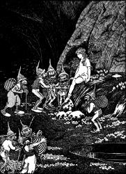 Ida Rentoul Outhwaite - 'Keep her in our cavern for our Queen' from ''The Little Green Road to Fairyland'' (1922)